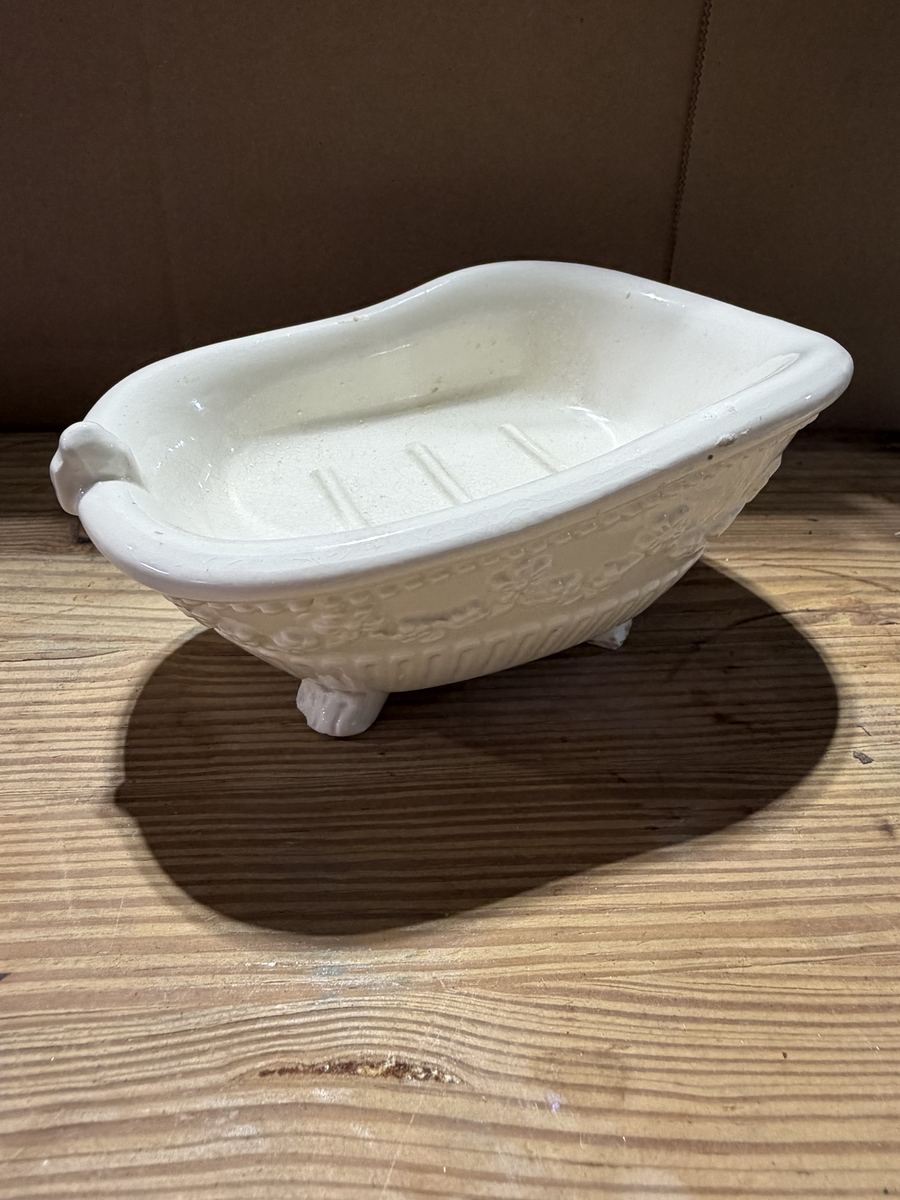 Ceramic Clawfoot Bathtub Soap Dish