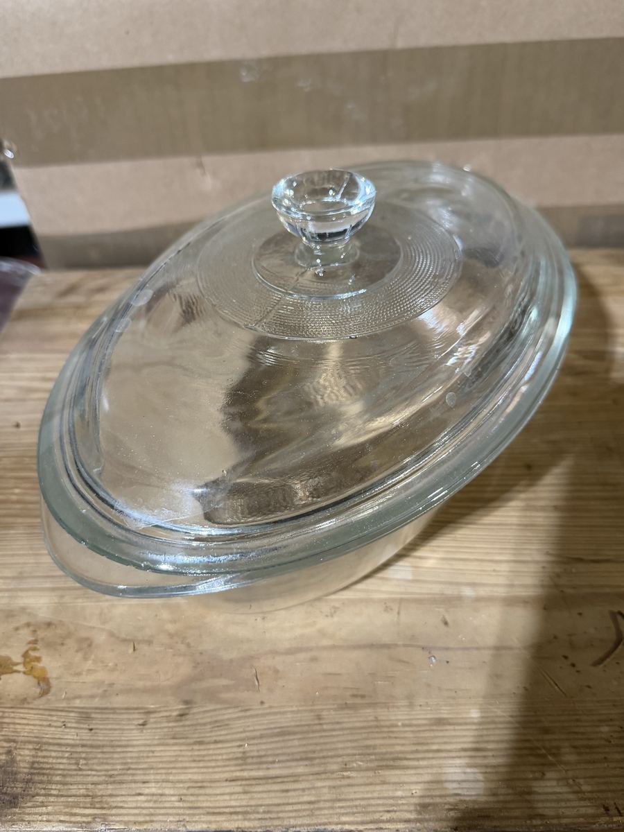 Glasbake Clear Oval Casserole with Lid