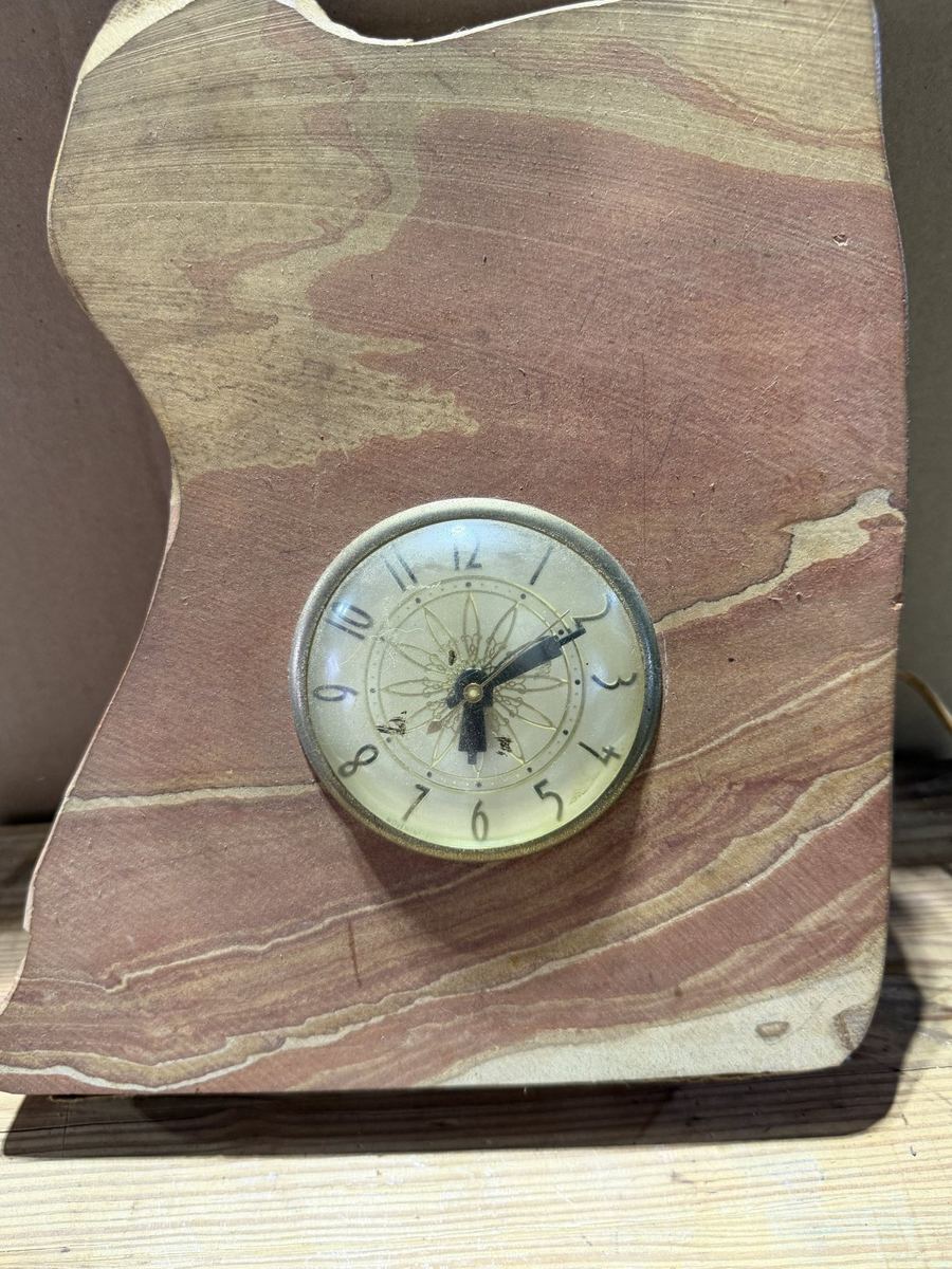 Lanshire Sandstone Slab Electric Clock